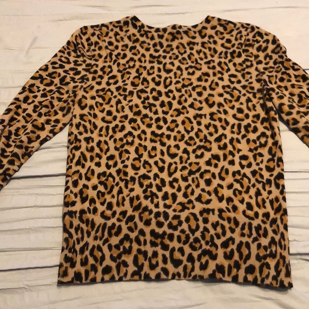Whbm Leopard Print Snap Cardigan - image 5
